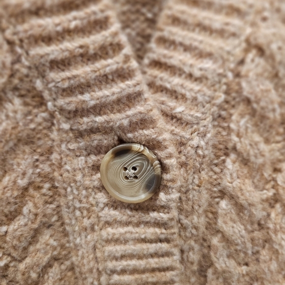 Lucky Brand Women's Buttin Front Long Sleeve Camel Color Cardigan Medium - Picture 3 of 12